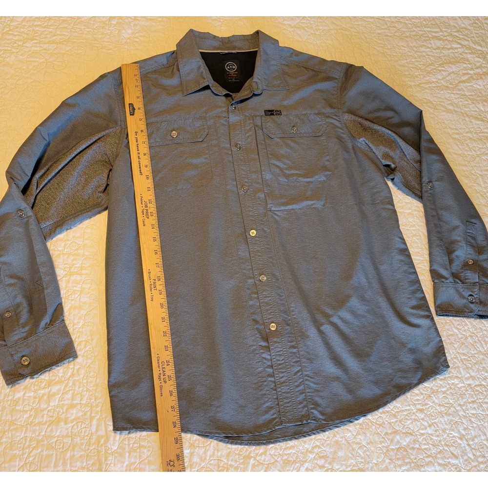 Wrangler ATG All Terrain Gear Long Sleeve Button Down Shirt XL Gray Mens NWOT